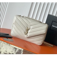 Inexpensive Saint Laurent LOULOU Large in MATELASSÉ Lambskin 803541 White 2026