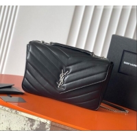 Modern Classic Saint Laurent LOULOU Large in MATELASSÉ Lambskin 803541 Black/Silver 2026