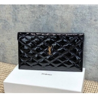 Cheapest Saint Laurent PARIS Pouch in Patent Leather 869533 Black 2026