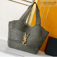 Grade Quality Saint Laurent Icare Medium Shopping Bag in Raffia 868748 Green 2026
