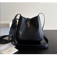 Original Cheap Saint Laurent LE 5 À 7 Small Hobo Shoulder Bag in Calfskin A0021 Black 2026