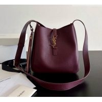 Classic Discount Saint Laurent LE 5 À 7 Small Hobo Shoulder Bag in Calskin A0021 Burgundy 2026