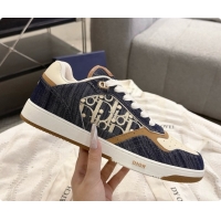 Purchase Dior B27 Low-Top Sneakers in Calfskin and Dior Oblique Jacquard D091161 White/Blue 2026