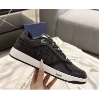 Good Looking Dior B27 Low-Top Sneakers in Smooth Calfskin and Dior Oblique Jacquard D091162 Black 2026