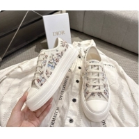 Best Luxury Dior Walk'n'Dior Platform Sneaker in Beige Cotton Embroidered with Flower Motif 6091171 2026