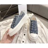  Low Price Dior Walk'n'Dior Platform Sneaker in Blue Dior Painted Ribbon Embroidered Cotton 6091174 2026