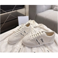 Most Popular Dior Ribbon Sneaker in Suede and Tweed D091178 White 2026