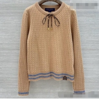 Top Quality Louis Vuitton Cashmere Sweater LV090703 Light Brown 2026