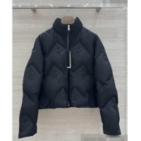 Famous Brand Fendi FF Down Jacket Wool F090705 Black 2026