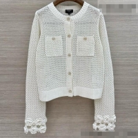 Best Price Chanel Coco Knit Cardigan CH090719 White 2026