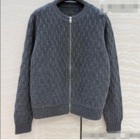 Famous Brand Prada Cashmere Zipped Cardigan P090714 Grey 2026