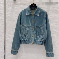 Grade Cheap Chanel Denim Jacket CH090766 Blue 2026