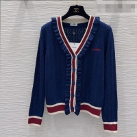 Original Cheap Chanel Wool Cardigan CH090768 Blue 2026