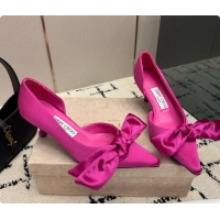 Super Quality Jimmy Choo Issy Pump 50 with Oversized Bow J091218 Rosy Lagoon Satin 2026