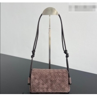 Promotional Bottega Veneta Notturno Mini Bag in Intrecciato Suede 843893 Brown/Fondant 2026