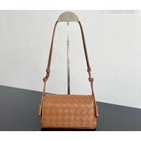 Shop Best Bottega Veneta Notturno Mini Bag in Intrecciato Leather 843893 Light Brown 2026