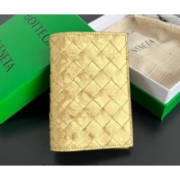 Best Quality Bottega Veneta Intrecciato Leather Passport Case 749954 Gold 2026