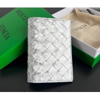 Top Grade Bottega Veneta Intrecciato Leather Passport Case 749954 Silver 2026