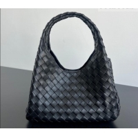 Best Product Bottega Veneta Small Campana Hobo Bag in Intrecciato Leather 854248 Black 2026