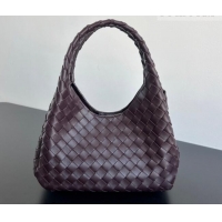 Buy New Cheap Bottega Veneta Small Campana Hobo Bag in Intrecciato Leather 854248 Dark Barolo Red 2026
