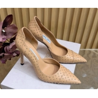 New Style Jimmy Choo Brigitte 100 Pumps with Studs J091253 Beige 2026