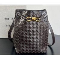 Grade Discount Bottega Veneta Andiamo Small Bucket Bag in Intrecciato Leather 855759 Fondant Brown 2026