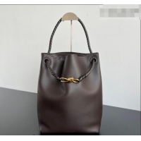Grade Cheap Bottega Veneta Andiamo Bucket Bag in Silky Leather 844169 Fondant Brown 2026
