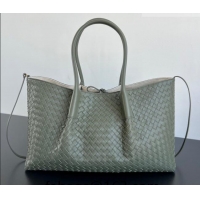 Buy Discount Bottega Veneta Medium Pinacoteca Tote Bag in Intrecciato Leather 817166 Pickle Green/Sea Salt 2026
