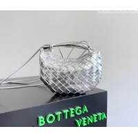 Good Product Bottega Veneta Mini Sardine Bag in Intrecciato Leather 744267 New Silver 2026