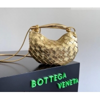Reasonable Price Bottega Veneta Mini Sardine Bag in Intrecciato Leather 744267 New Gold 2026