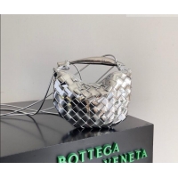 Good Product Bottega Veneta Mini Sardine Bag in Intrecciato Leather 744267 Shiny Silver 2026