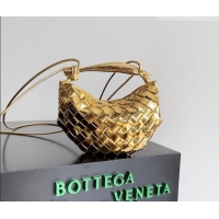 Grade Discount Bottega Veneta Mini Sardine Bag in Intrecciato Leather 744267 Shiny Gold 2026