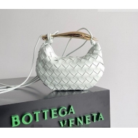Famous Brand Bottega Veneta Mini Sardine Bag in Intrecciato Leather 744267 Glacier Blue 2026