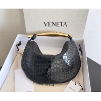 Reasonable Price Bottega Veneta Sardine bag in Crocodile Embossed Leather 754657 Black 2026
