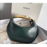 Buy Discount Bottega Veneta Sardine bag in Crocodile Embossed Leather 754657 Dark Green 2026