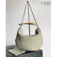 New Fashion Bottega Veneta Large Sardine Bag with Strap in Intrecciato Leather 754988 Travertine Green 2026