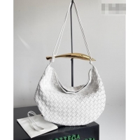 Low Price Bottega Veneta Large Sardine Bag with Strap in Intrecciato Leather 754988 White 2026