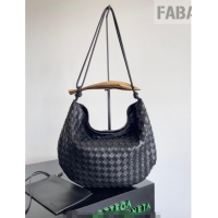 Buy Best Bottega Veneta Large Sardine Bag with Strap in Intrecciato Leather 754988 Black 2026