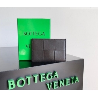 Discount Bottega Veneta Cassette Credit Card Case in Intreccio Leather 742693 Fondant Brown 2026