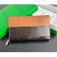 Market Sells Bottega Veneta Men's Cassette Zip Around Wallet in Intreccio Leather 814649 Fondant/Brown 2026