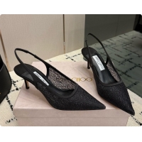 Lower Price Jimmy Choo Love Slingbacks 65 in Black Candyfloss Glitter J091260 2026 