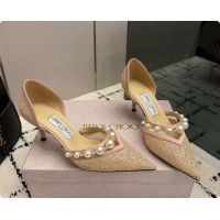 Good Product Jimmy Choo Aurelie 65 Pump in Beige Candyfloss Glitter J091264 2026