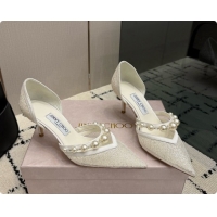 Popular Style Jimmy Choo Aurelie 65 Pump in White Candyfloss Glitter J091265 2026