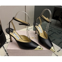 Classic Hot Jimmy Choo Faiz Pumps in Black Leather J091269 2026