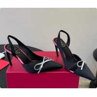 Best Product Roger Vivier Slingback Pumps in Satin RV080335 Black 2026