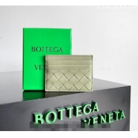 New Fashion Bottega Veneta Intrecciato Leather Credit Card Case 796324 Travertine Green 2026