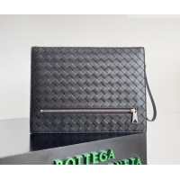 Low Cost Bottega Veneta Men's Intrecciato Leather Document Case With Wristlet 732638 Black 2026