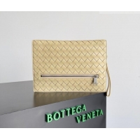 Promotional Bottega Veneta Men's Small Intrecciato Leather Document Case With Wristlet 693675 Porridge 2026