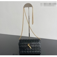 Grade Quality Bottega Veneta Andiamo Pouch on Chain Mini Bag in Intrecciato Leather 844107 Black 2026
