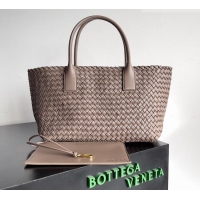 Famous Brand Bottega Veneta Medium Cabat Tote Bag 32cm in Intrecciato Leather BV040205 Khaki 2026